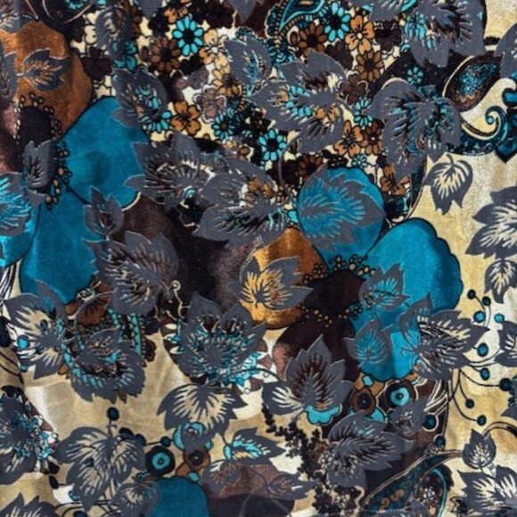 Cache Vintage Y2K Jewel Beaded Velvet Burnout Stretch Lightweight Top Size L - Picture 4 of 7